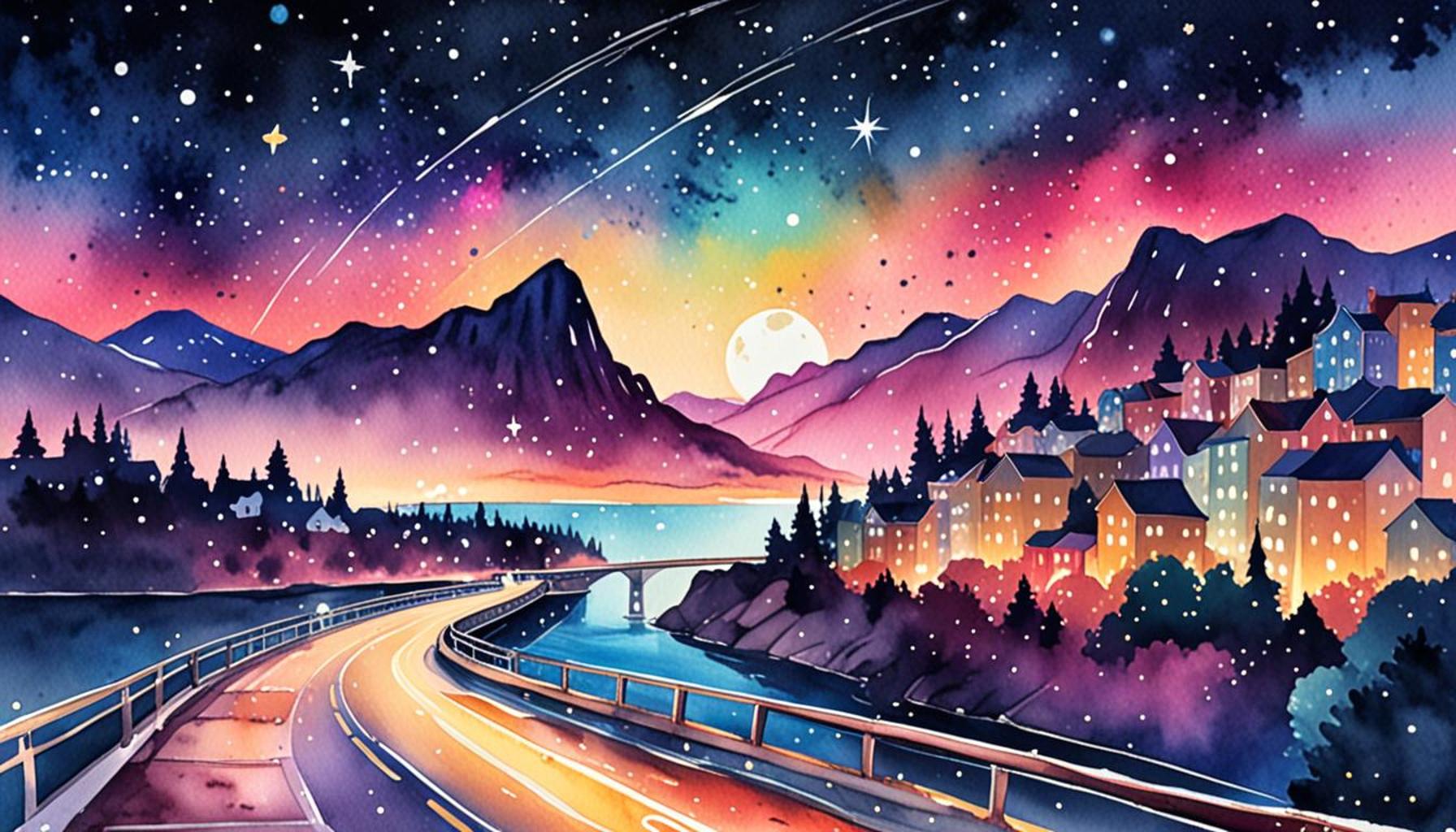 Nocturnal Scenic Routes: Exploring the Stars and City Lights Along the Way
